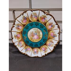 Vieux Carlsbad German Porcelain 'D. W. 'KARLSBADER WERTARBEIT' 1921 Plate 8-1/2"